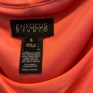 Coral and Navy blue dress